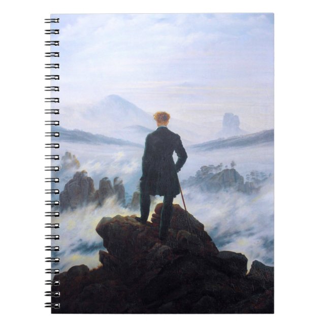 Caderno Espiral O Navegador Acima Do Mar Fog Caspar David Friedric (Frente)