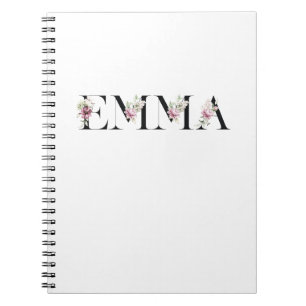 Caderno Espiral O nome Emma. Nomes femininos.