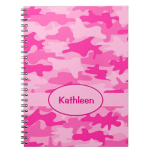 Caderno Espiral O nome personalizou a escrita da camuflagem do