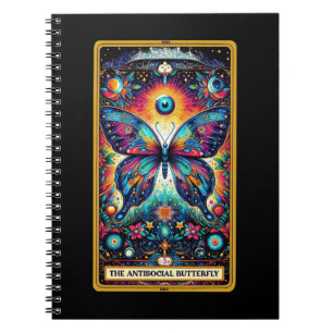 Caderno Espiral O notebook antissocial Butterfly Tarot Card