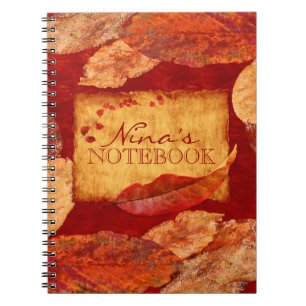 Caderno Espiral O notebook do outono deixa