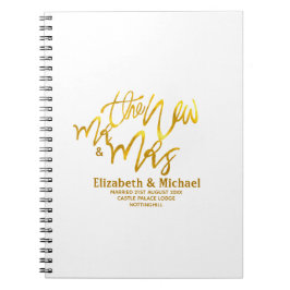 Caderno Espiral O novo Sr. e Sra. (adicionar nome, data, local) Do