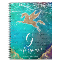 O ouro do brilho do unicórnio ilumina a letra azul