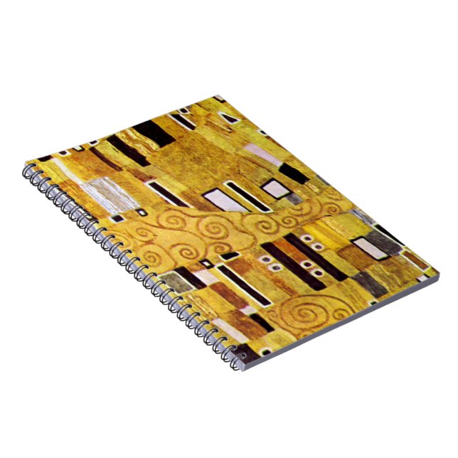 Caderno Espiral O padrão de beijo de Gustav Klimt, Art Nouveau (Lado Direito)