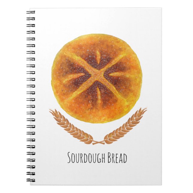 Caderno Espiral O pão de Sourdough (Frente)