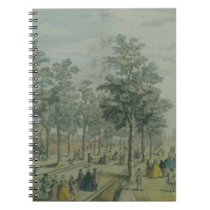 Caderno Espiral O parque tomado perto da jarda estável, 1750 de S