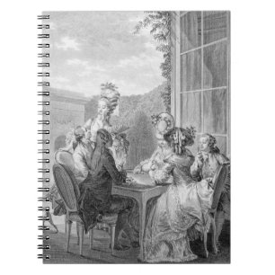 Caderno Espiral O partido de Whist, 1783, gravado por Jean Dambrun