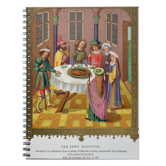Caderno Espiral O Passover dos judeus, fac-símile de um século XV (Frente)