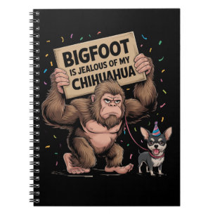 Caderno Espiral O Pé Grande é Ciumento do meu Chihuahua
