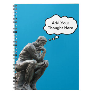 Caderno Espiral O Pensador de Rodin - Adicione Seu Pensamento Pers