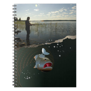 Caderno Espiral O pescador . Pesca feliz