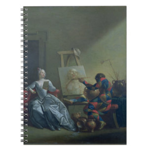 Caderno Espiral O pintor do Harlequin, c.1742 (óleo em canvas)