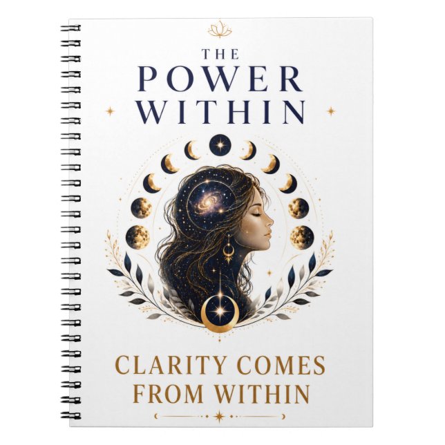 Caderno Espiral O Poder Interior | Clareza Vem de Dentro (Frente)