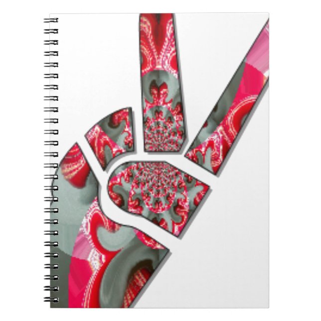 Caderno Espiral O poder na palma: a saluta de dois dedos (Frente)