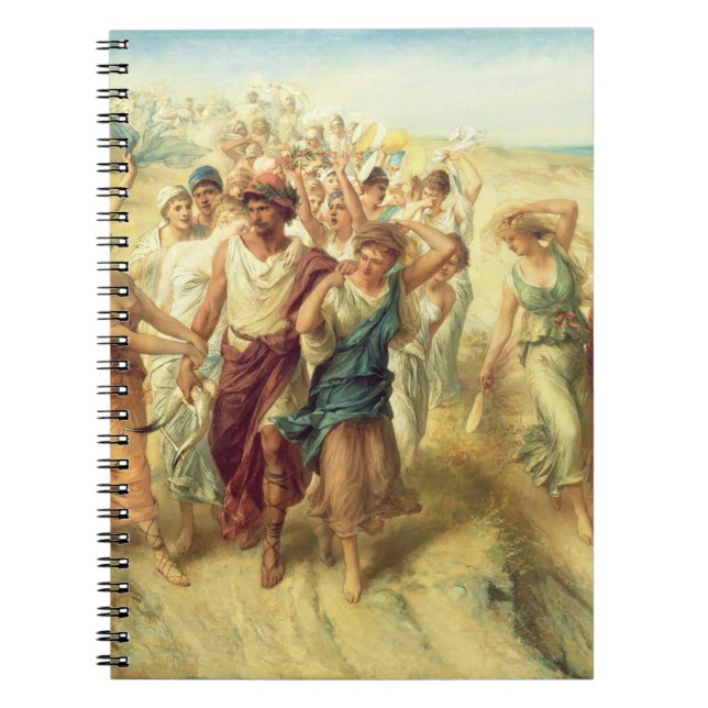 Caderno Espiral O poeta Anacreon (570-485 BC) com seus musas, 189 (Frente)