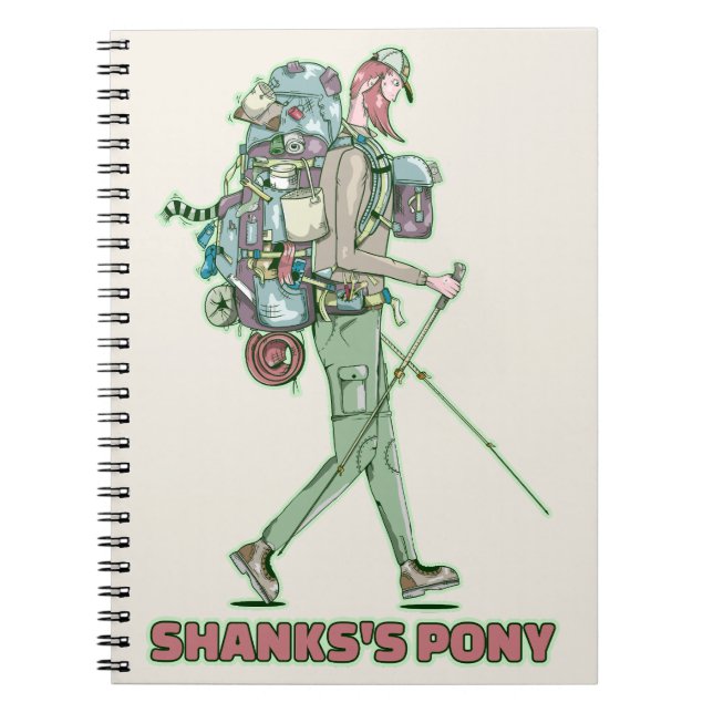 Caderno Espiral O pônei do Shanks caminhava engraçado (Frente)