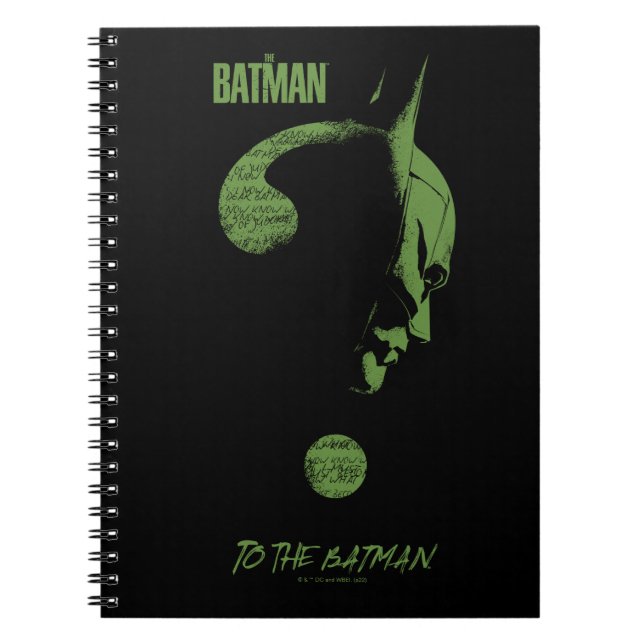 Caderno Espiral O Ponto De Pergunta "Ao Batman" Do Riddler (Frente)