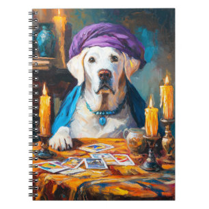 Caderno Espiral O Pooch Místico Engraçado Fortunteller Dog