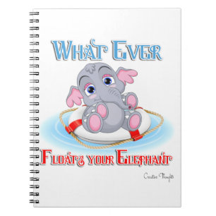 Caderno Espiral O Que Chover Seu Elefante Bebê