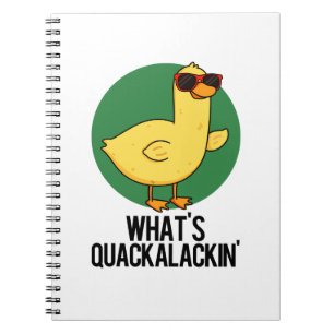 Caderno Espiral O que é Quackalackin Engraçado Pun