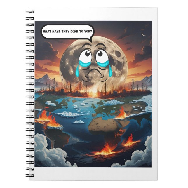 Caderno Espiral O Que Eles Fizeram Com Você? - Se A Lua Pudesse (Frente)