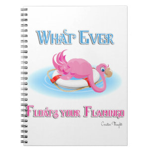 Caderno Espiral O que flutuar seu Flamingo 3