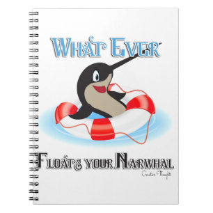 Caderno Espiral O que mais fluir seu Narwhal Meme