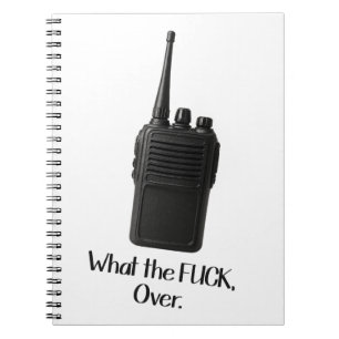 Caderno Espiral O Que O Fu*k Sobre O Ícone De Walkie Talkie Engraç