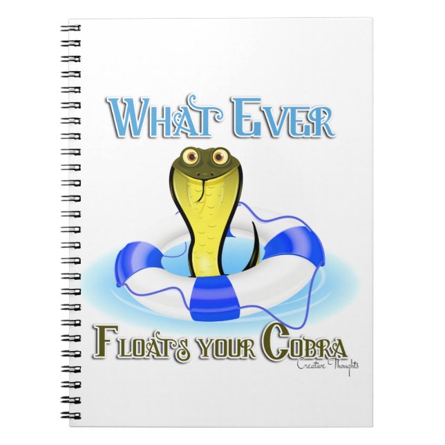 Caderno Espiral O Que Quer Que Flutue O Seu Cobra (Frente)