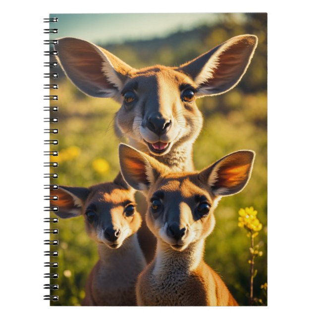 Caderno Espiral O Quirky Kangaroo Clan (Frente)
