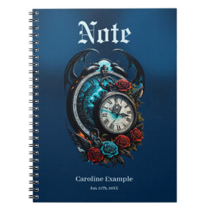 Caderno Espiral O Relógio Na Mista do Infinito.