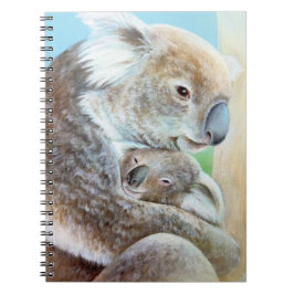 Caderno Espiral O retrato de "charada Koala" notebook de arte fina