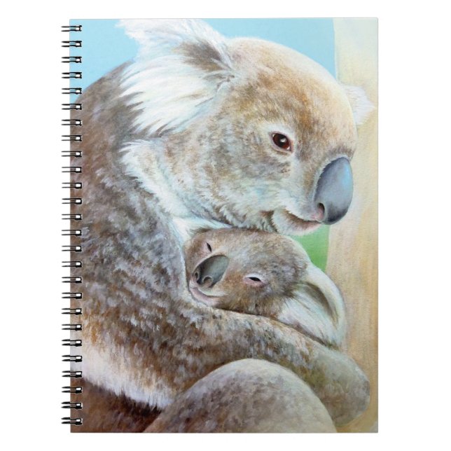Caderno Espiral O retrato de "charada Koala" notebook de arte fina (Frente)