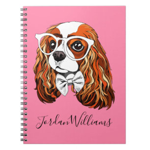 Caderno Espiral O retrato descuidado do Spaniel de rei Charles
