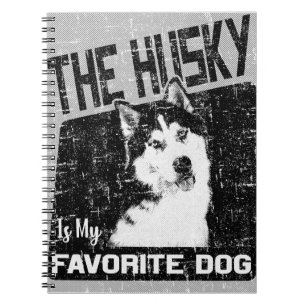 Caderno Espiral O Rouco É Meu Cachorro Favorito, Husky Siberiano