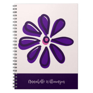 Caderno Espiral O Script Trendy Fonte Seu Nome Roxo Dodle