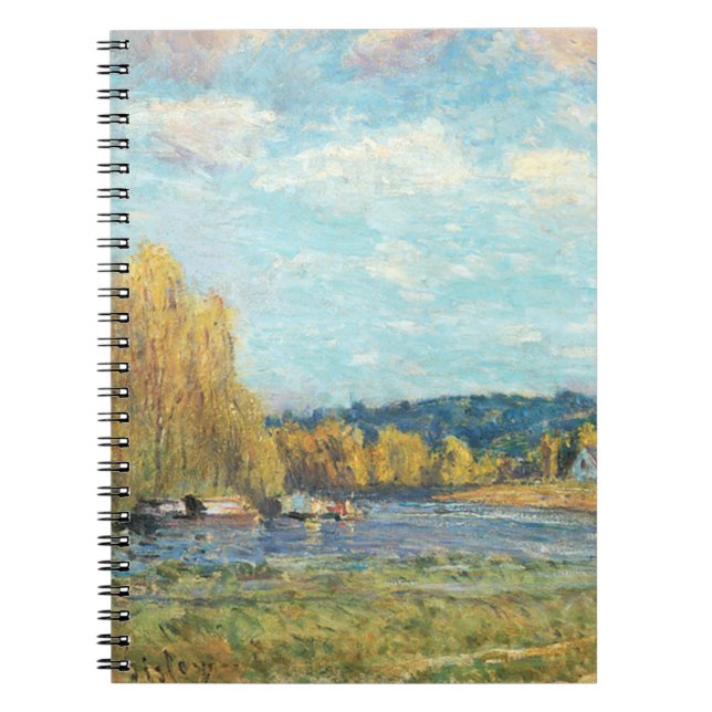 Caderno Espiral O Sena em Santo-Nuvem Alfred Sisley (Frente)