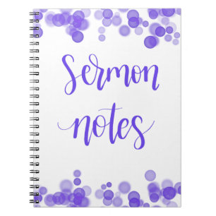 Caderno Espiral O sermão nota o caderno, mão rotulada