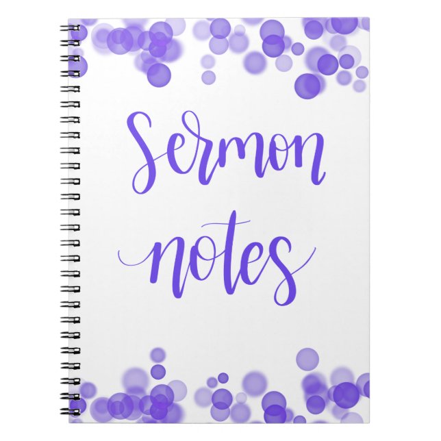 Caderno Espiral O sermão nota o caderno, mão rotulada (Frente)