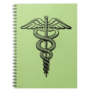 Caderno Espiral O símbolo do Caduceus