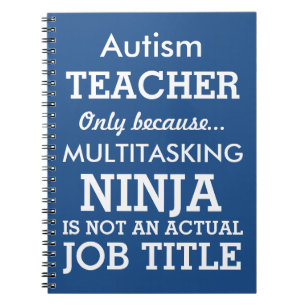 Caderno Espiral O Special engraçado do autismo precisa o professo