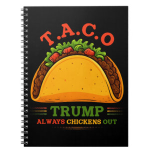Caderno Espiral O Taco Trump Sempre Fala Engraçado