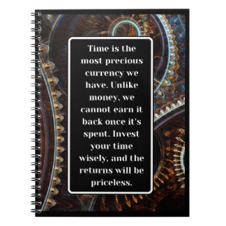 Caderno Espiral O tempo é precioso