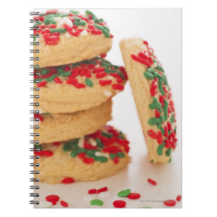 Caderno Espiral O tiro do estúdio de biscoitos do Natal com