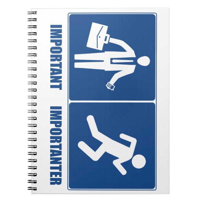 Caderno Espiral O Trabalho É Importante, Executar É Importante (Frente)