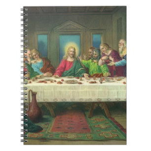 Caderno Espiral O último jantar originalmente de Leonardo da Vinc