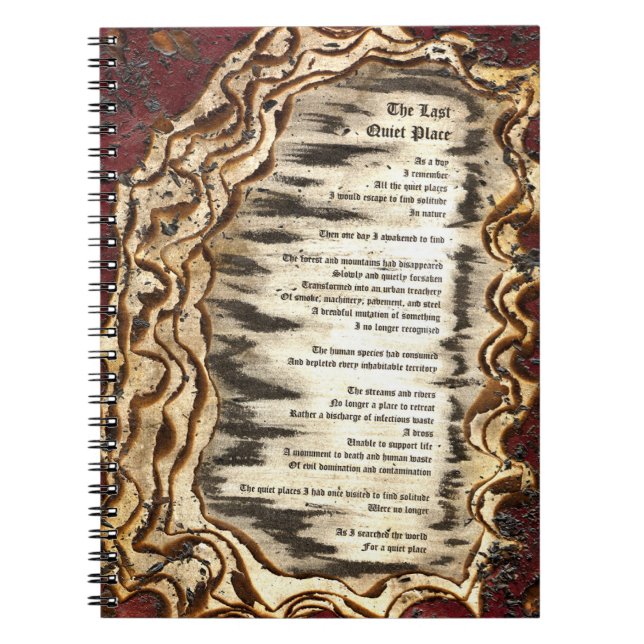 Caderno Espiral O último lugar silencioso (Frente)