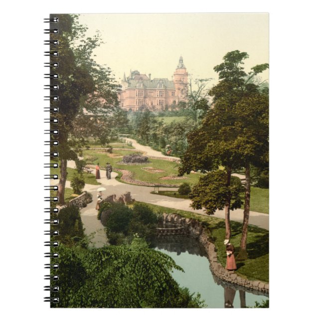 Caderno Espiral O vale jardina I, Harrogate, Yorkshire, Inglaterra (Frente)