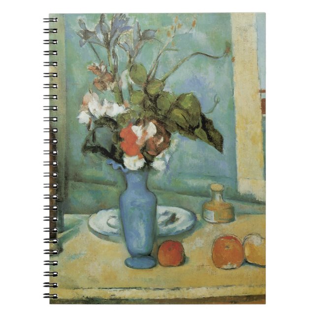 Caderno Espiral O Vaso Azul (Flores e Frutas) de Paul Cezanne (Frente)