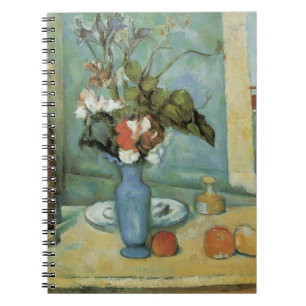 Caderno Espiral O Vaso Azul (Flores e Frutas) por Paul Cezanne
